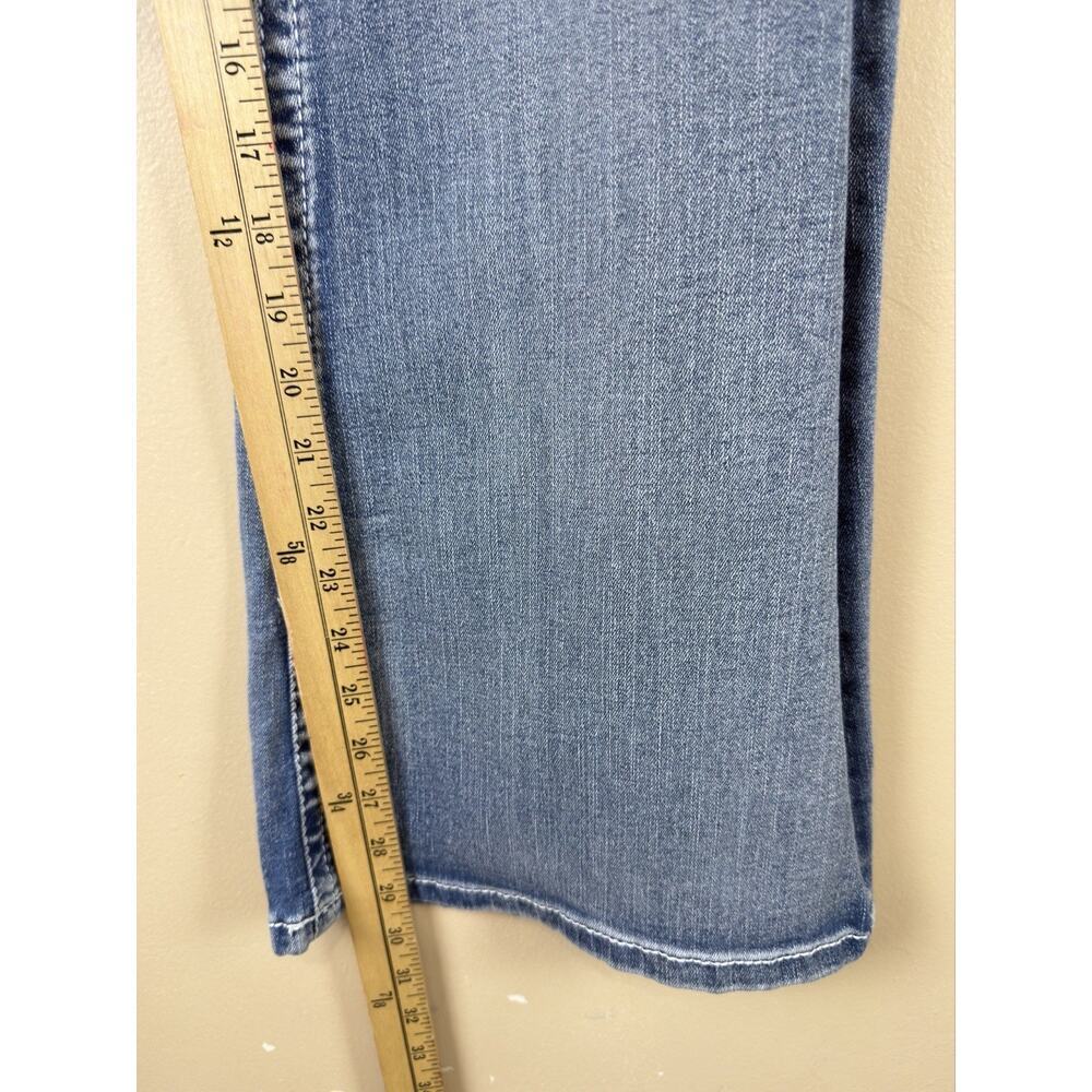 New Sky Premium Women’s Jeans Size 13 Mid Rise Flare Heart Embellished Y2K - Picture 9 of 13